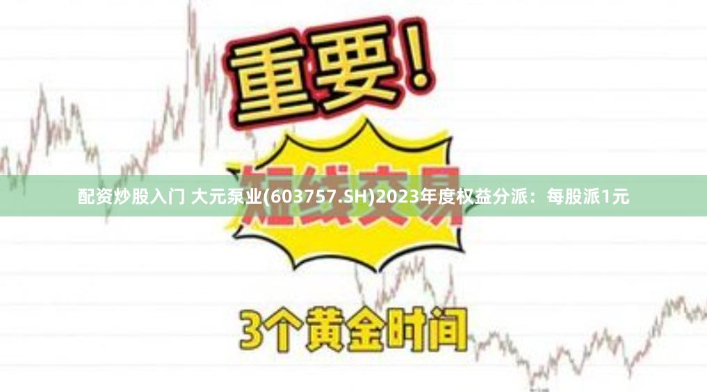 配资炒股入门 大元泵业(603757.SH)2023年度权益分派：每股派1元